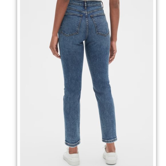 Gap High Rise Cigarette Jeans in Medium Indigo Size 24 Petite - Picture 2 of 7